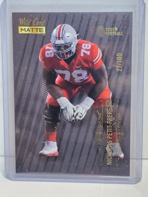 2022  Wild Card Matte Nicholas Petit-Frere /100 #MB-90  Football  Ohio State - Image 1 of 2