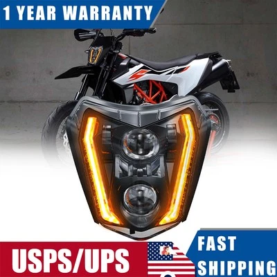 Farol de LED DRL luz de seta para KTM EXC XCW 250 350 450 500 SMC R 690 - Imagem 1 de 4