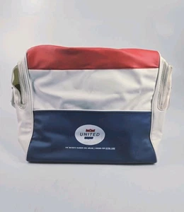 United Airlines Vintage Vinyl Stewardess Reißverschluss Schultertasche Reisetasche - Bild 1 von 10