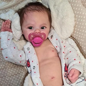 Reborn Baby Puppen Silikon Ganzkörper 20 Zoll Wasserdicht Realistisch Neugeborenes Baby... - Bild 1 von 9
