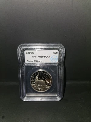 1986-S ICG PR69 DCAM Statue of Liberty Half Dollar Coin - Image 1 of 4