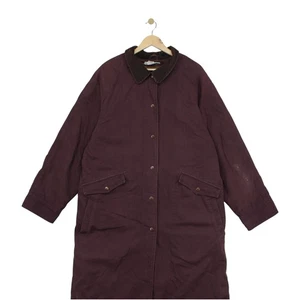 L.L. Gabardina Bean para mujer talla XL borgoña larga hecha en EE. UU. forrada de franela - Imagen 1 de 15