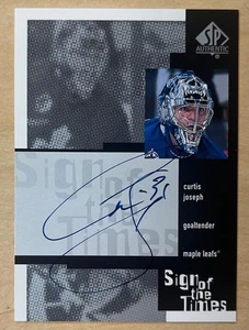 CURTIS JOSEPH 1999-00 Upper Deck SP Authentic Sign Of Times On Card Autograph - Picture 1 of 2