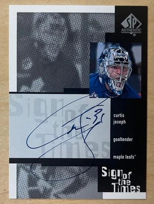 CURTIS JOSEPH 1999-00 Upper Deck SP Authentic Sign Of Times On Card Autograph - Image 1 of 2