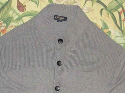 BROOKS BROTHERS Grey Cotton Cashmere Cardigan Sweater XXL - Image 1 of 4