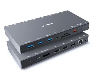 mbeat 15-in-1 Triple Display USB-C Docking Station 2x HDMI 1x DP 1x 100W PD 3.0 - Picture 1 of 1