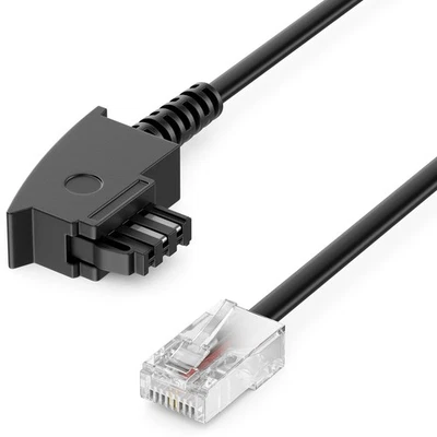 15m Router Kabel Telefon Kabel TAE-F Stecker auf RJ45 Stecker DSL VDSL Kabel - Bild 1 von 4
