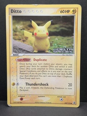 Ditto - (Pikachu) 39/113 Delta Species Reverse Holo Rare Pokemon TCG HP - Image 1 of 3