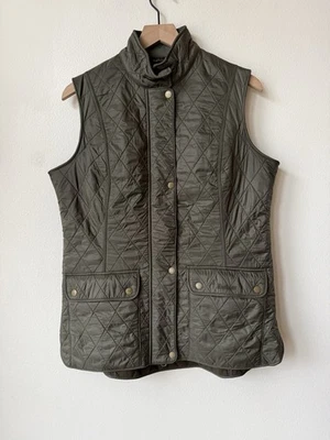 Barbour Otterburn Gilet Vest Quilted Fleece Lined Olive Green US 10 Medium - Image 1 of 4