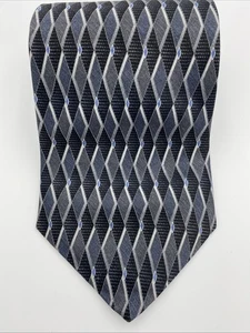 Corbata de seda Croft & Barrow diamantes grises negros - Imagen 1 de 6