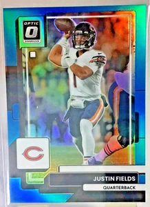 2022 Justin Fields Panini Donruss Optic AQUA SERIAL #'D/299 PRIZM CARD #33 - Bild 1 von 5