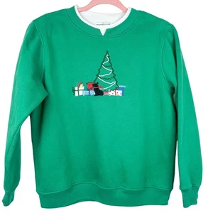 Vintage Christmas Sweater with Puppy Ugly Christmas Sweater Holiday Sweater - Picture 1 of 4