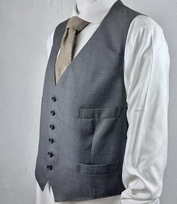 Tom Ford Waistcoat Gray Prince Of Wales 100% Wool Sz 58IT 48US Suit Vest NWOT - Image 1 of 4