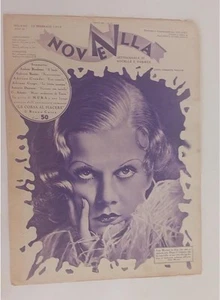 VINTAGE ITALIAN MAGAZINE NOVELLA SCARCE UNUSUAL JEAN HARLOW COVER FEB 1933 - Foto 1 di 4