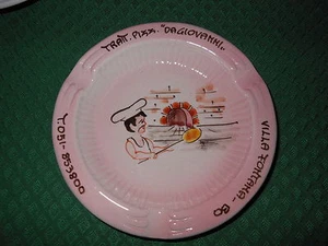 Posacere ceramica Tratt. Pizz “Da Giovanni” Villa Fontana Bo Ashtray V7 ^ - Imagen 1 de 2
