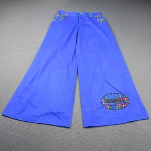 90s VTG STUKA JNCO Style Cargo Pants 34W 34L Wide-Leg Blue Rave Skater Grunge - Picture 1 of 12