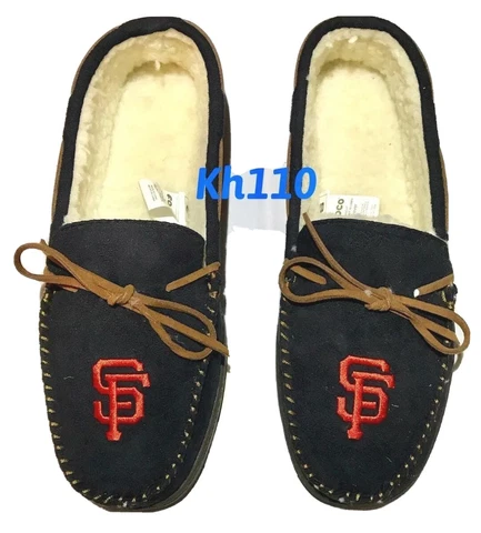 MLB San Francisco Giants Men's Colored Moccasin Hard Slippers-New Cover
