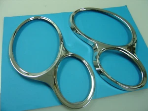 2 Chrome Head Light Lamp Rings 2000-2007 Mercedes Benz W203 C-Class 4Door Sedan - Picture 1 of 6