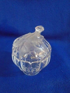 Caja de baratijas vintage de cristal con tapa - Imagen 1 de 5