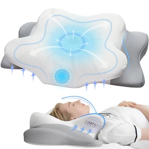 King Size Cervical Pillow for Neck,Shoulder Pain Relief Sleep,Memory Foam Pillow - Picture 1 of 8
