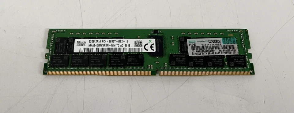 P00924-B21 HPE 32GB (1x32GB) Dual Rank x4 DDR4-2933 Registered Smart Memory  - Image 1 of 3