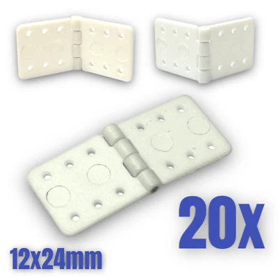 ✅ 20 Stück Nylon Scharnier 12x24mm RC Flugzeug Airplane Aileron Querruder Ruder - Bild 1 von 4