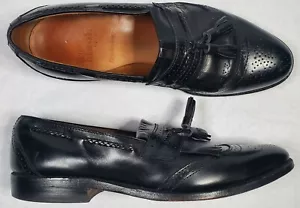Allen Edmonds Men's Size 9.5 A Narrow Bradenton Black Loafers Kiltie Tassle EUC - Picture 1 of 9