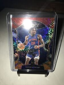 2020-21 Select Basketball Isaiah Stewart Red White Orange Shimmer Concourse RC