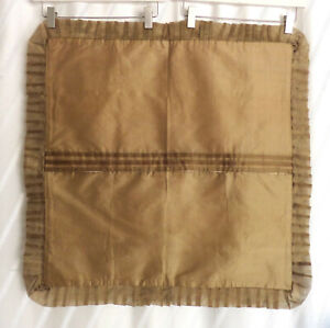 Soft Surroundings European Pillow Sham Golden Brown Sheer Silk 25” X 25 -1/2 “ 