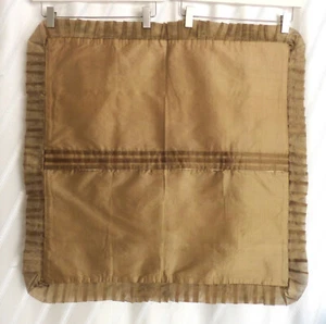 Soft Surroundings European Pillow Sham Golden Brown Sheer Silk 25” X 25 -1/2 “ - Picture 1 of 9