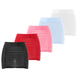 Women Bodycon Party Skirt Sexy Mini Ruched Lingerie Tempting Underwear Hip Wrap - Picture 1 of 58