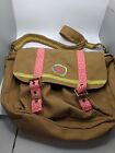 American Girl Satchel Marked, Canvas With Inner Zipper Pockets Adjustable Straps