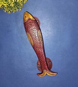 Marine Fish Design Pull Brass Nautical Theme Anchovy Door Handle Home Dec AJ090