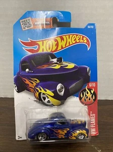 2016 Hot Wheels HW Flames #6/10 '41 Willys Blue w/Flames VHTF - Picture 1 of 2