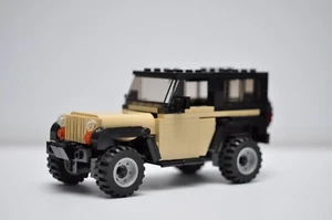 Custom Rubicon Truck Tan SUV Model Built and Compatible with Real LEGO® bricks - Picture 1 of 3