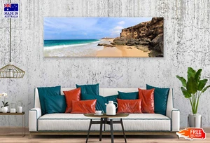 Panoramic Canvas Blue Sky Clouds Sea High Quality 100% Australian Made Quality - Picture 1 of 3