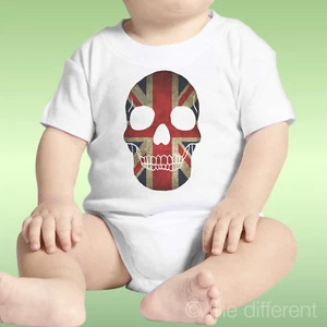 Unisex Baby Body Skull Flag Great Britain UK Gift Idea - Picture 1 of 1