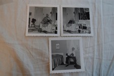 3 Vintage Photos Family Christmas w/ Pet Dachshund Dogs 853