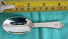 GEORG JENSEN STERLING SILVER PYRAMID PATTERN TEA CADDY SPOON-4 & 1/8 INCHES LONG