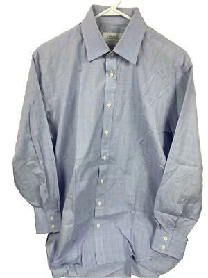 Camisa de vestir Charles Tyrwhitt para hombre talla 16,5 35 azul manga larga abotonada a cuadros Foto 1 de 4