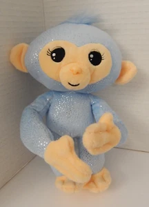 Commonwealth Toy ~ Fingerlings Poseable Blue Sparkly Monkey Plush w/Sound - Picture 1 of 11