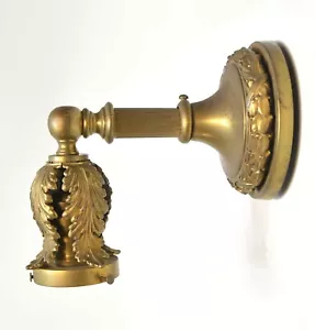 VINTAGE BRASS WALL MOUNT SCONCE LIGHT WITH SHADE MOUNT - Foto 1 di 8