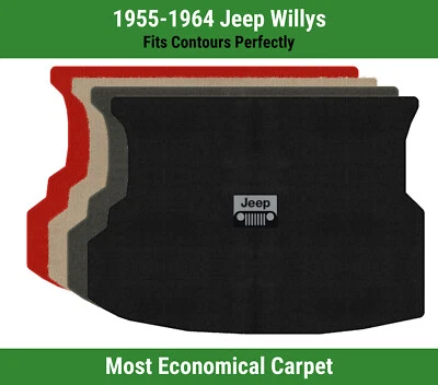 Lloyd Velourtex Cargo Carpet Mat for 1955-1964 Jeep Willys w/Jeep Grill Logo - Изображение 1 из 4