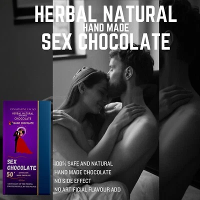 Dark Chocolate Sexual Tabs Better Sex Perform For Men & Women 60g +Fast Ship - Image 1 of 4