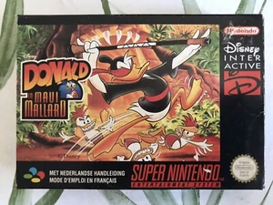 Très Rare Jeu Super Nintendo SNES Complet FRA Donald In Maui Mallard - Imagen 1 de 5