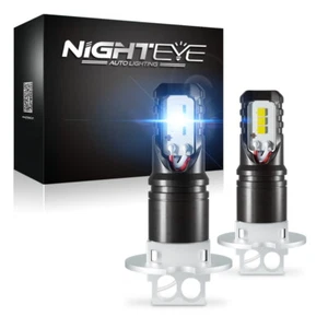 NIGHTEYE H3 LED Fog Light Replacement Bulbs Car Driving Light 6000K White Lamp - Picture 1 of 12