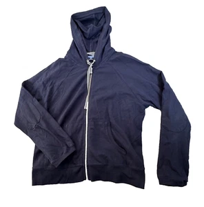 Pacer Women's Blue Pipped Zip Front Athletic/Casual Hooded Jacket Size PL - Picture 1 of 13