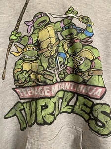 Women’s TMNT Teenage Mutant Ninja Turtles Gray Hoodie Size Medium - Picture 1 of 5