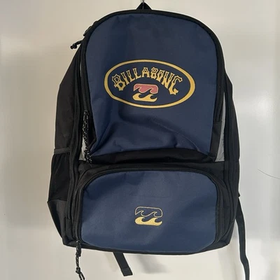 Bolso Mochila Billabong Grande Azul Marino Aislado Escuela Uni Años 90 Surf Retro Logo Foto 1 de 4