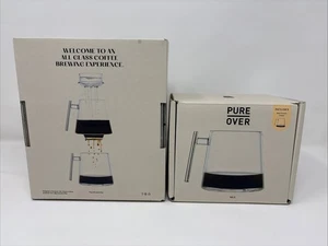 Pure Over Coffee Maker Brewing Dripper Set Black Ceramic Base and Mug New - Picture 1 of 5